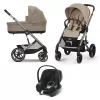 Коляска 3 в 1 Cybex Balios S Lux 2025, Almond Beige