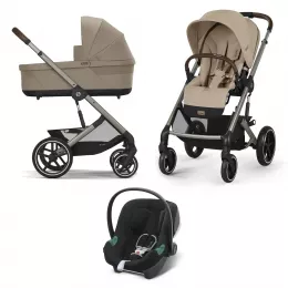 Коляска 3 в 1 Cybex Balios S Lux 2025, Almond Beige